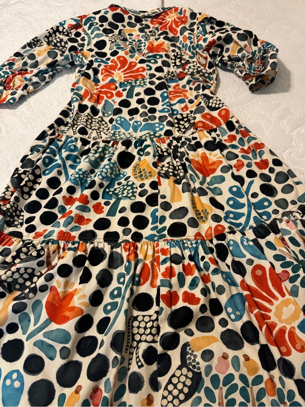 Beautiful Farm RIO Multicolor Tiered Button-Front Maxi Dress - Picture 7 of 7